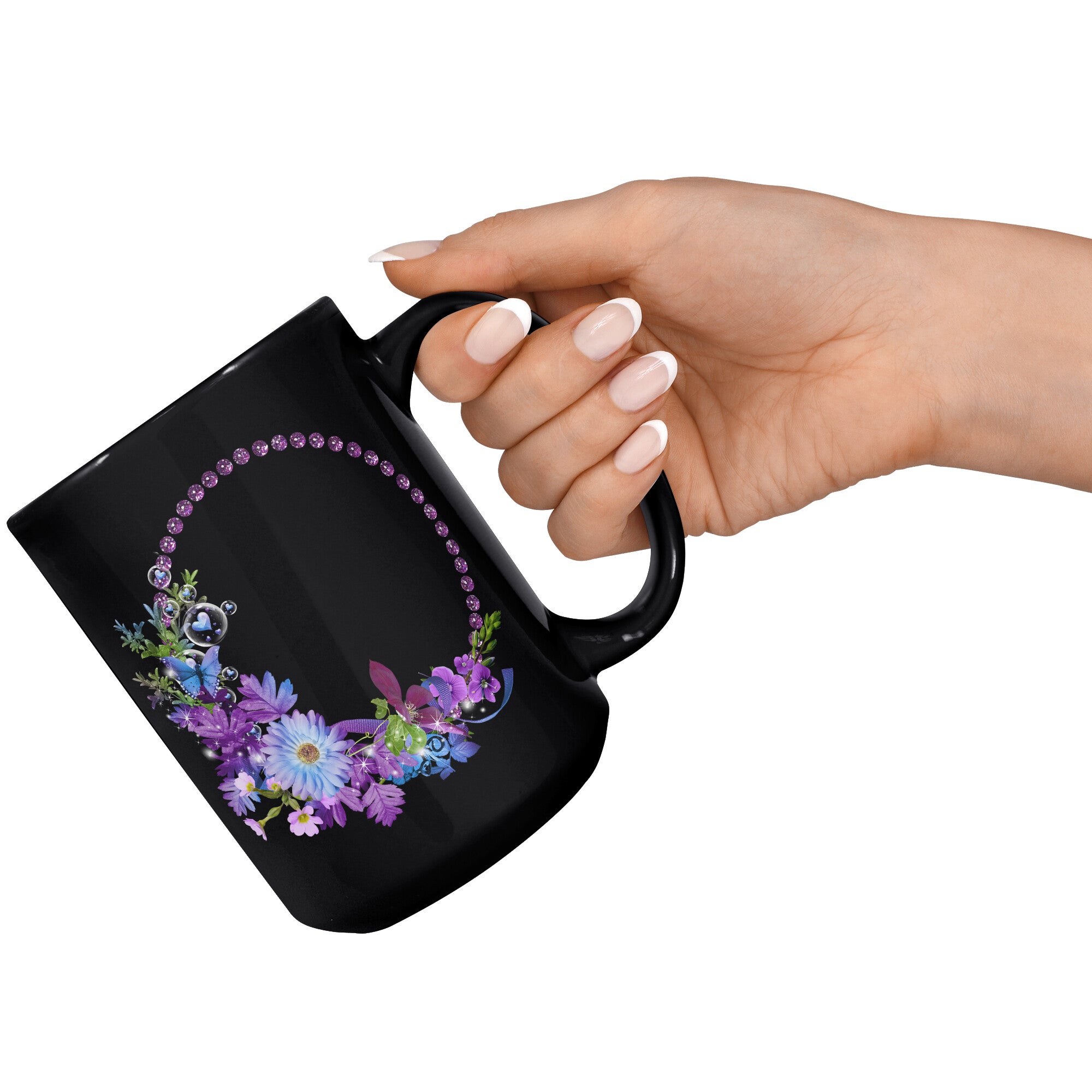 15OZ Black Printed Mug