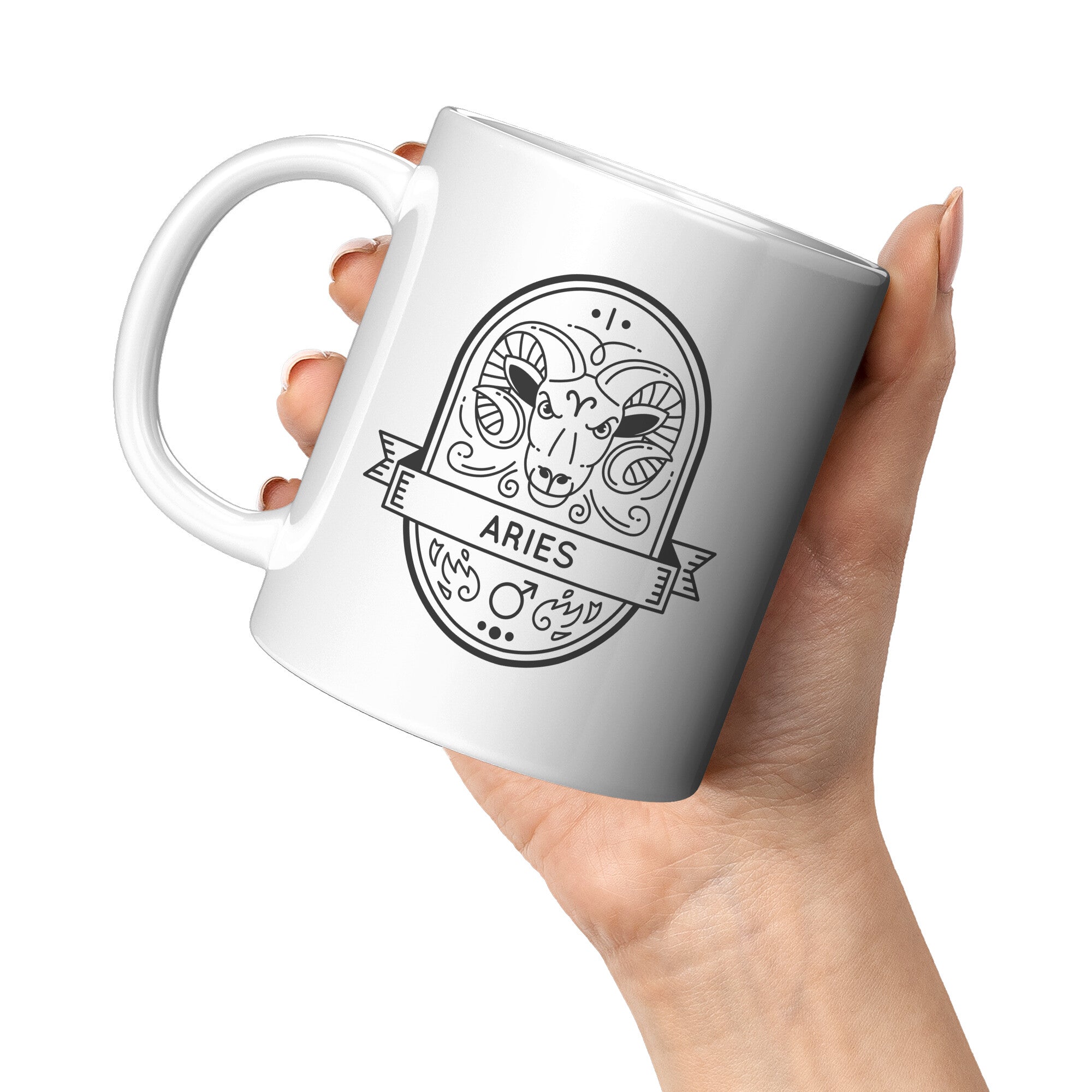 Aries 11oz White Mug