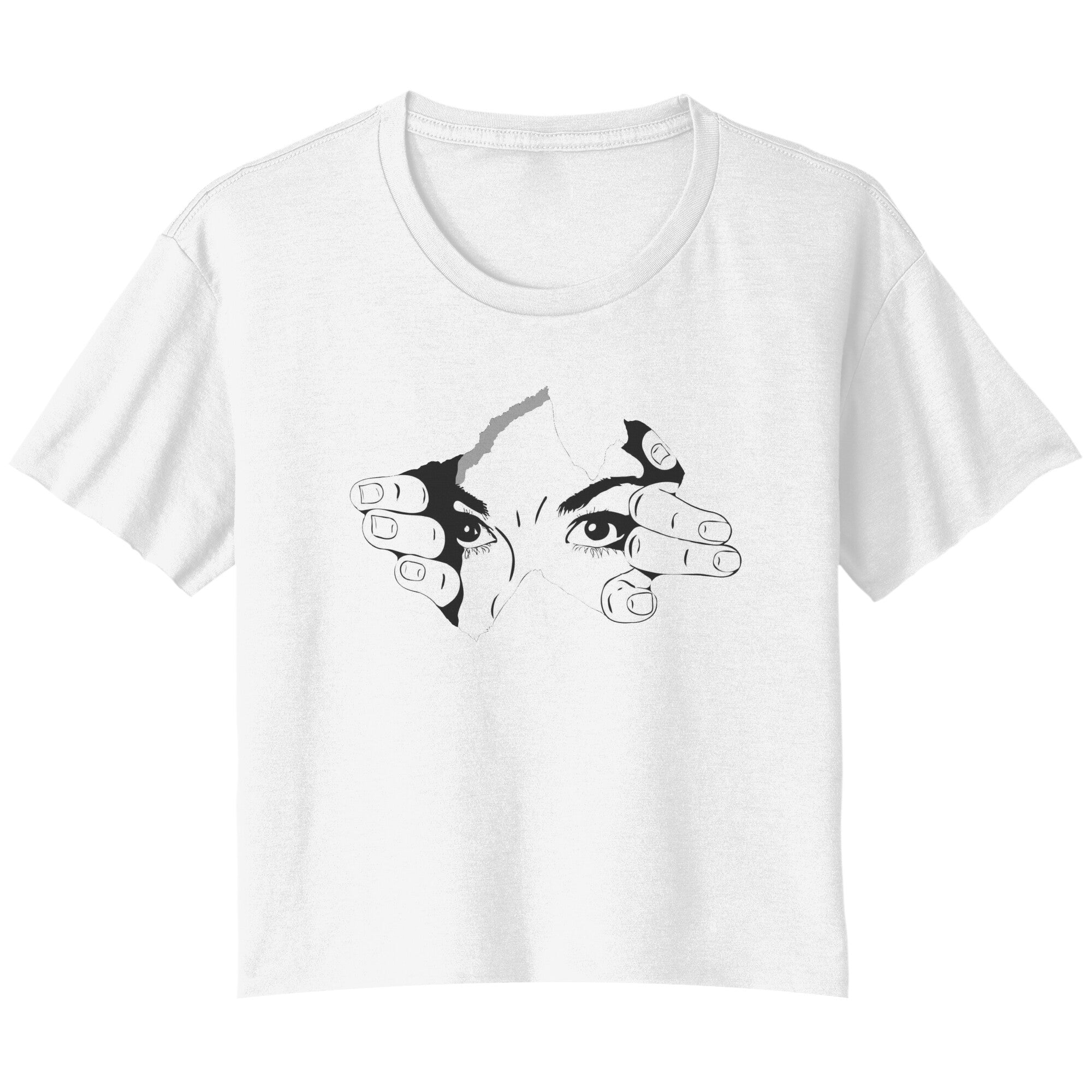 Bella Ladies Fflowy Crop Printed T-Shirt