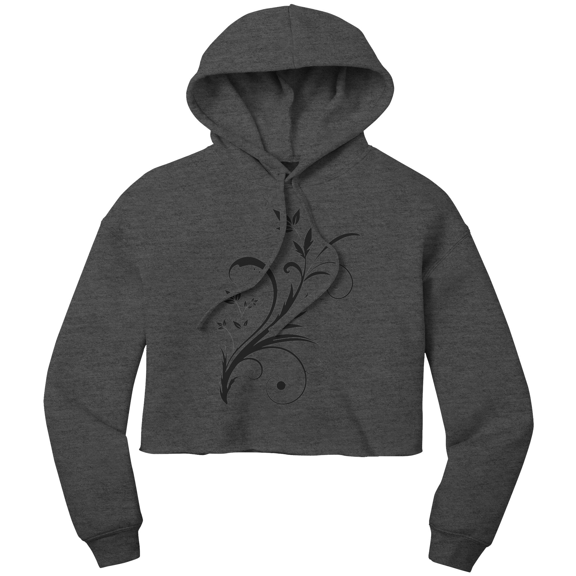 Bella Women's Crop Fleece Printed Hoodie