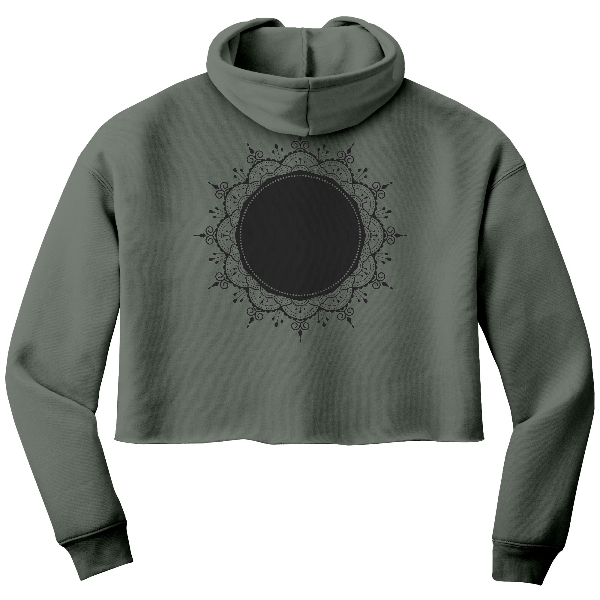 Bella Women's Crop Fleece Printed Hoodie