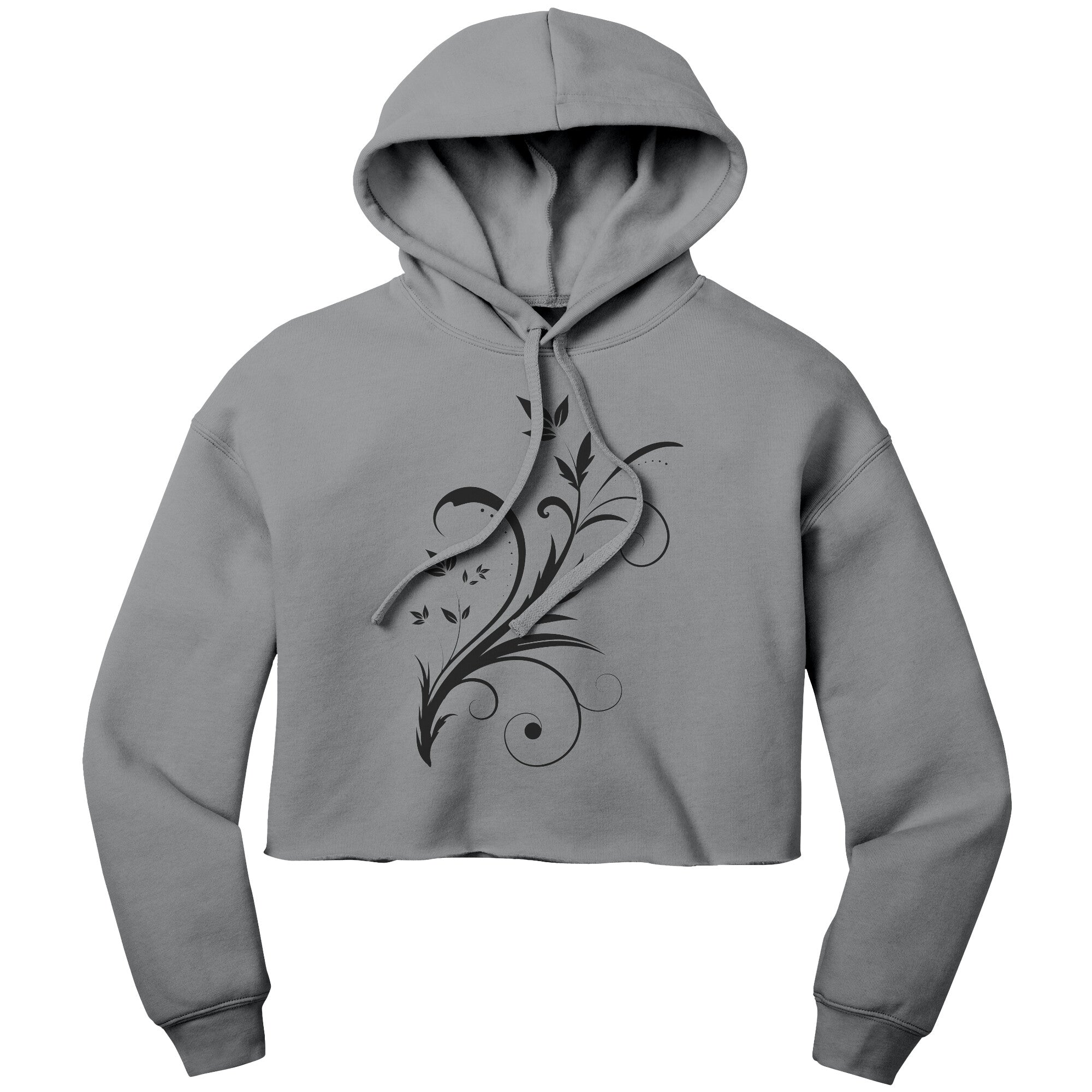 Bella Women's Crop Fleece Printed Hoodie