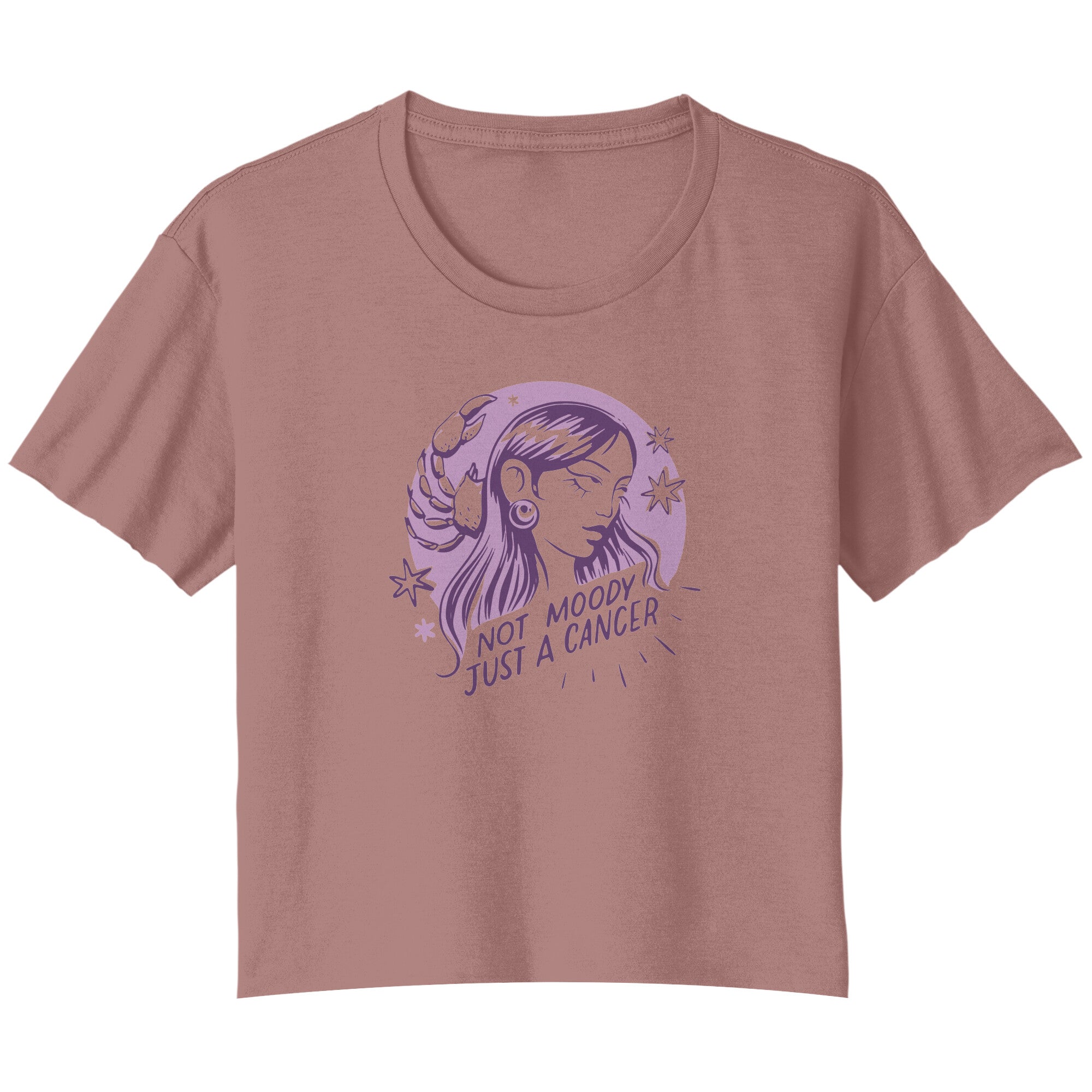 Cancer BELLA LADIES FLOWY CROP T-SHIRT