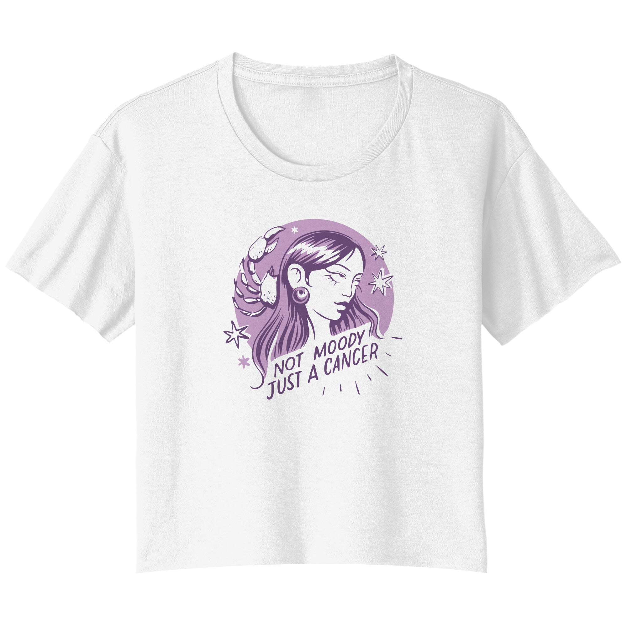 Cancer BELLA LADIES FLOWY CROP T-SHIRT