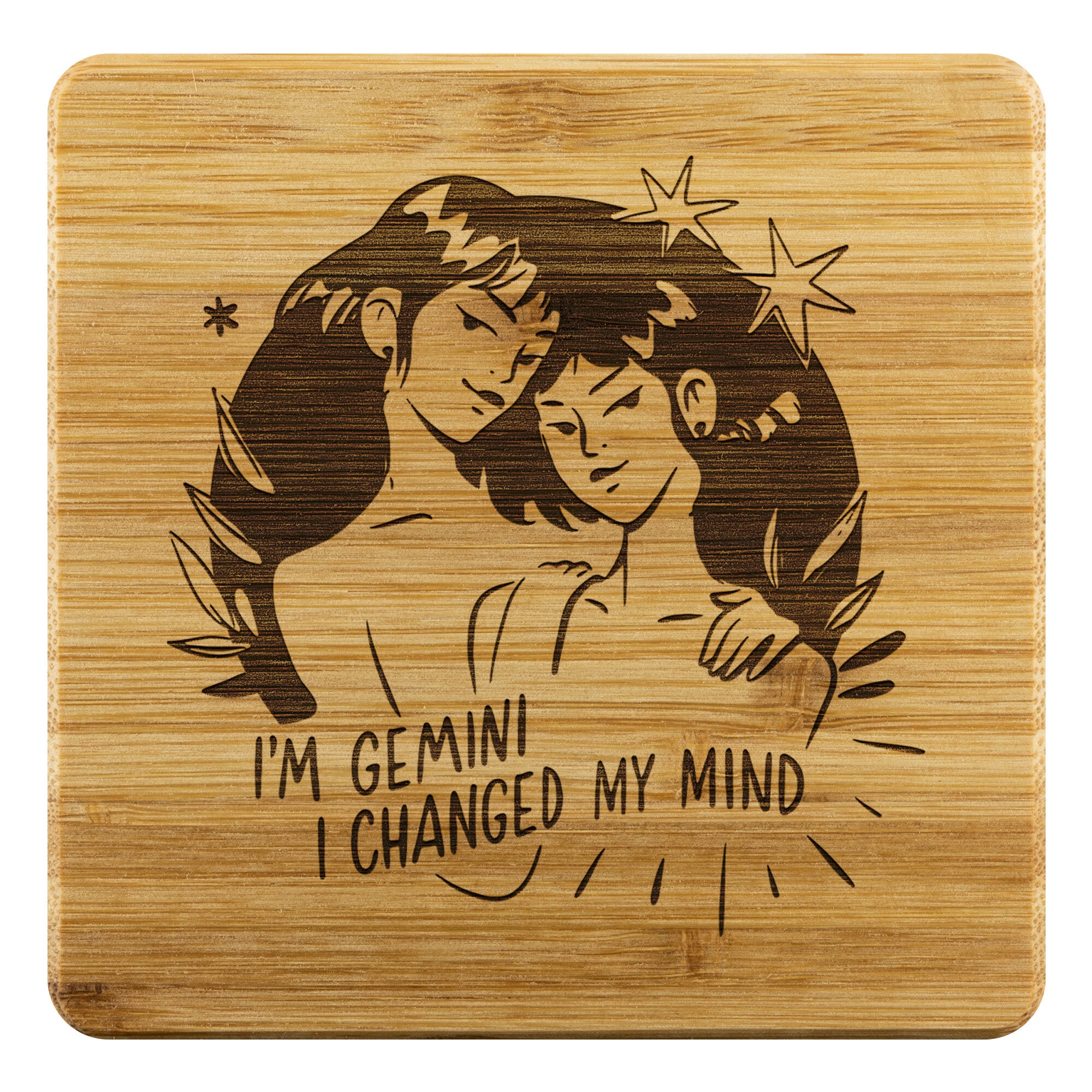 Gemini Bamboo Coaster - 4pc