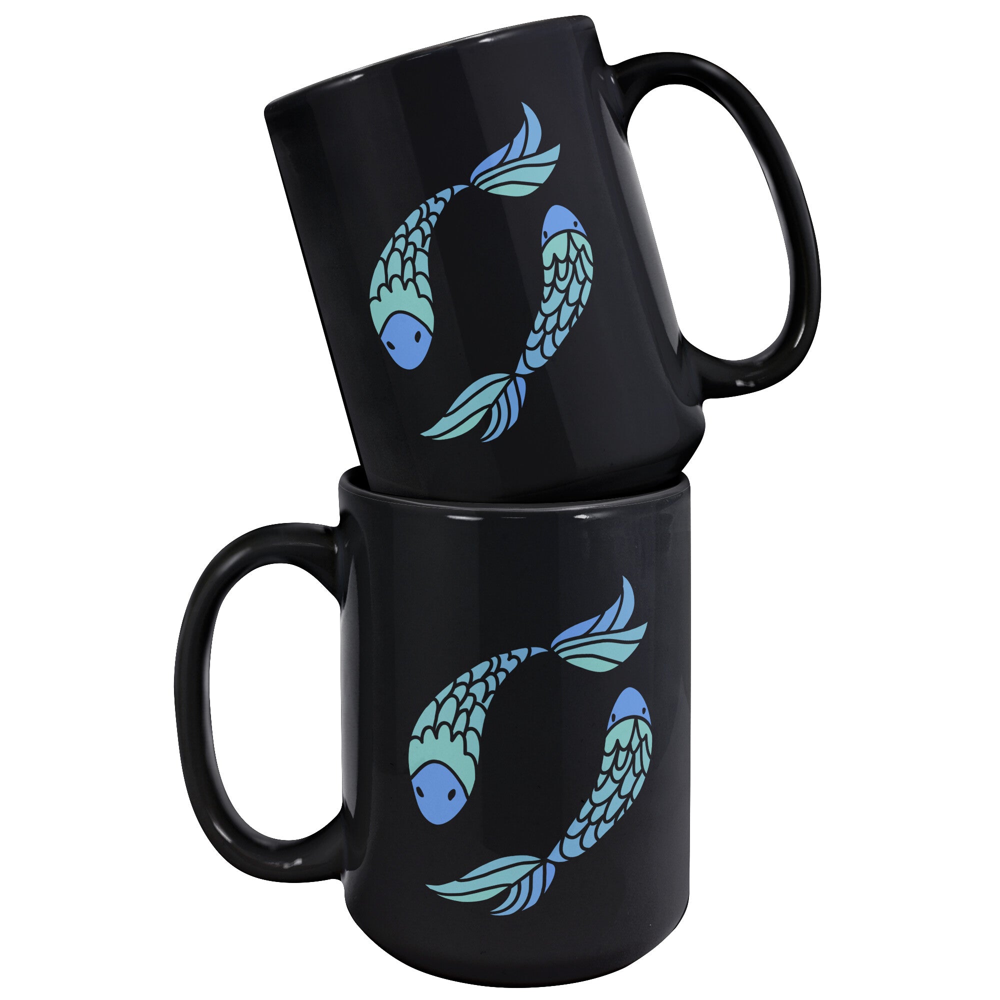 Pisces 15OZ BLACK MUG