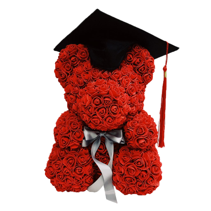 Grande Red Rose Bear 70cm Tall