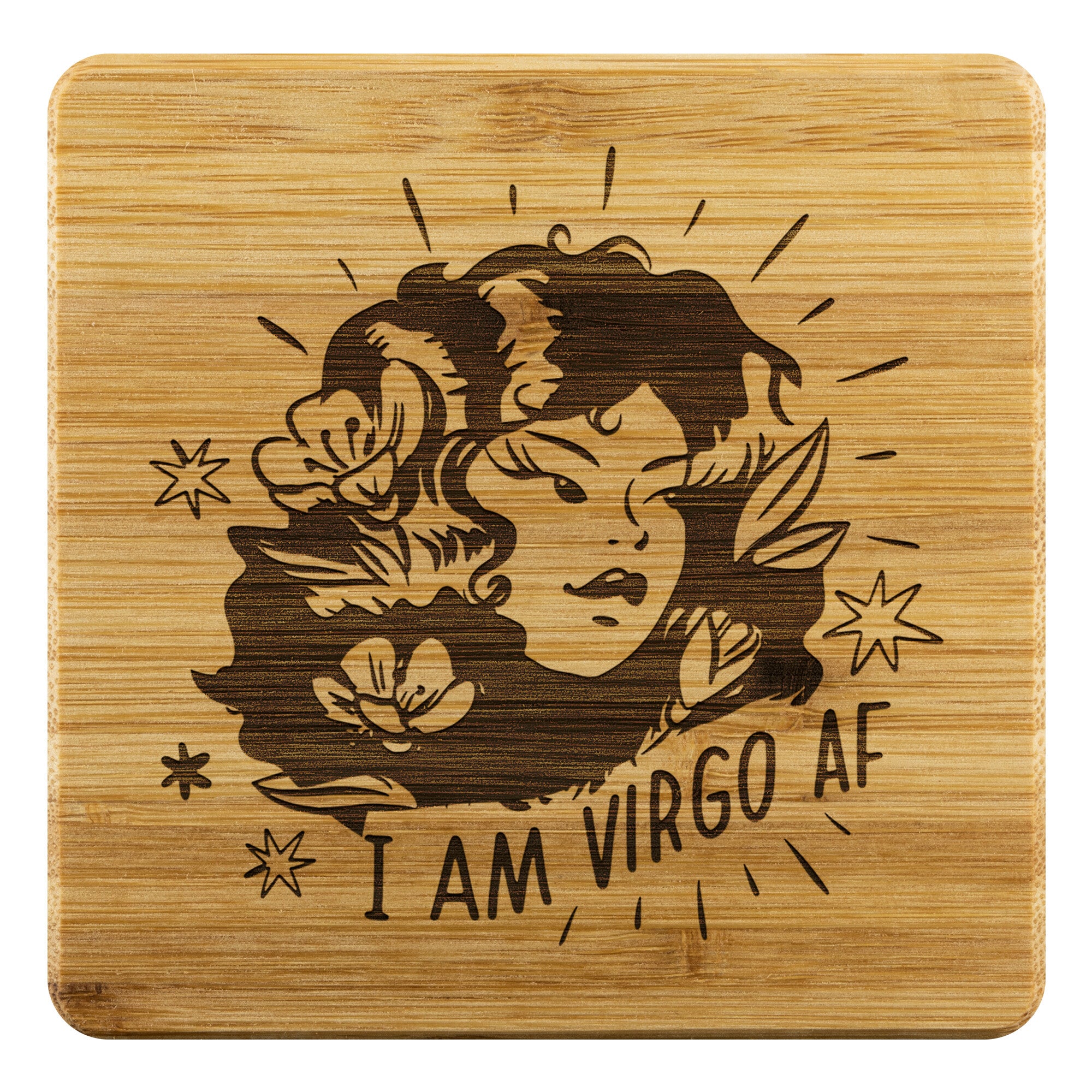Virgo Bamboo Coaster - 4pc
