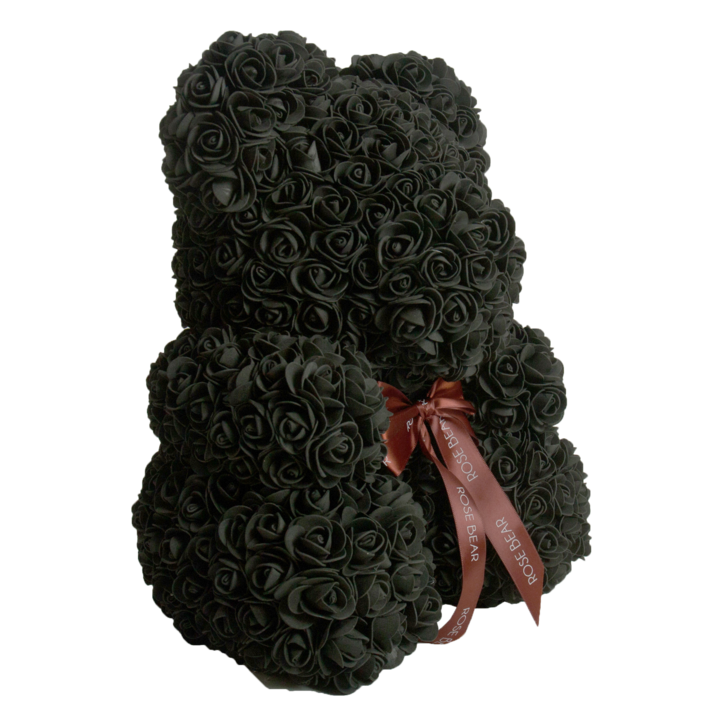 Black Classic Rose Bear 40cm Tall