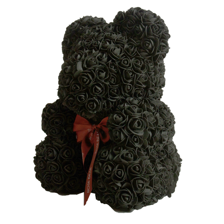 Black Classic Rose Bear 40cm Tall