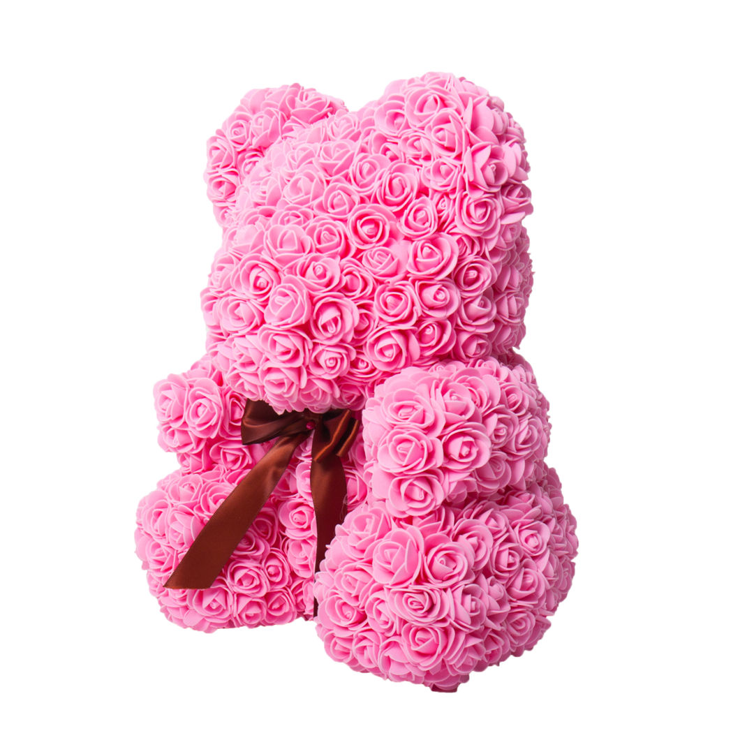 Grande Pink Rose Bear 70cm Tall